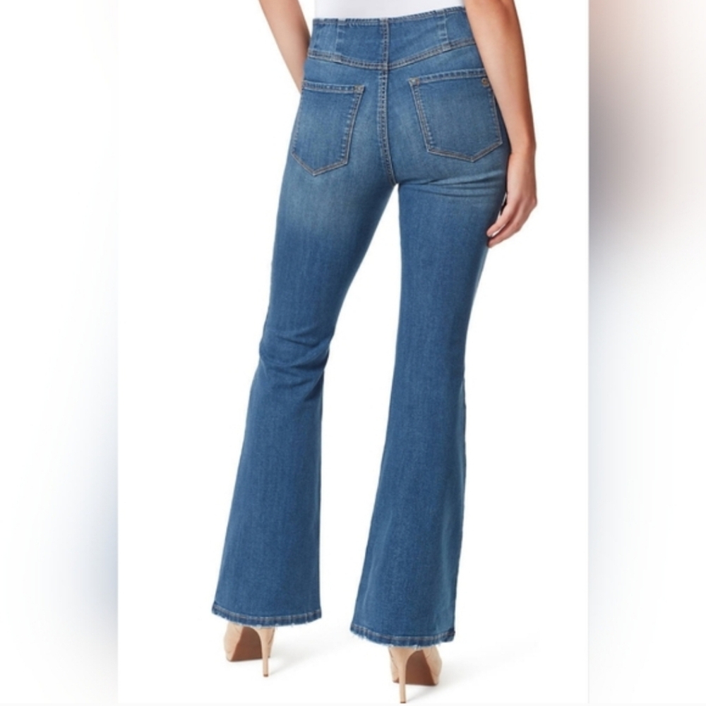Jessica Simpson High Rise Pull On Stretch Flare Jeans 14